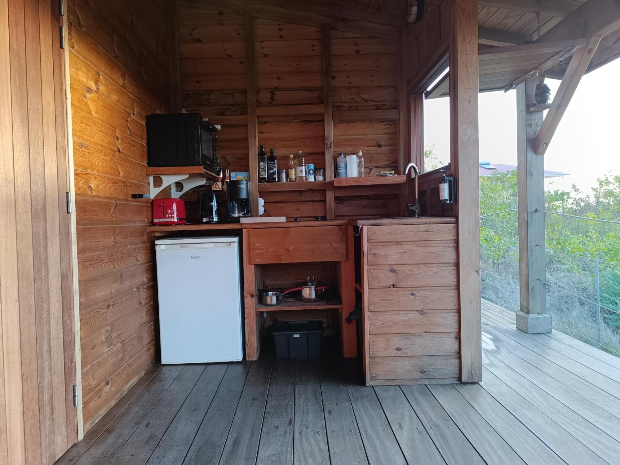 Ti Kaz Anoli Cottage En Bois Avec Vue Sur La Baie Terre-de-Bas Extérieur photo